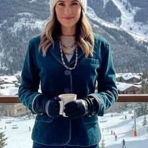 Paul & Joe Blue Corduroy Blazer Tailored Structured Design